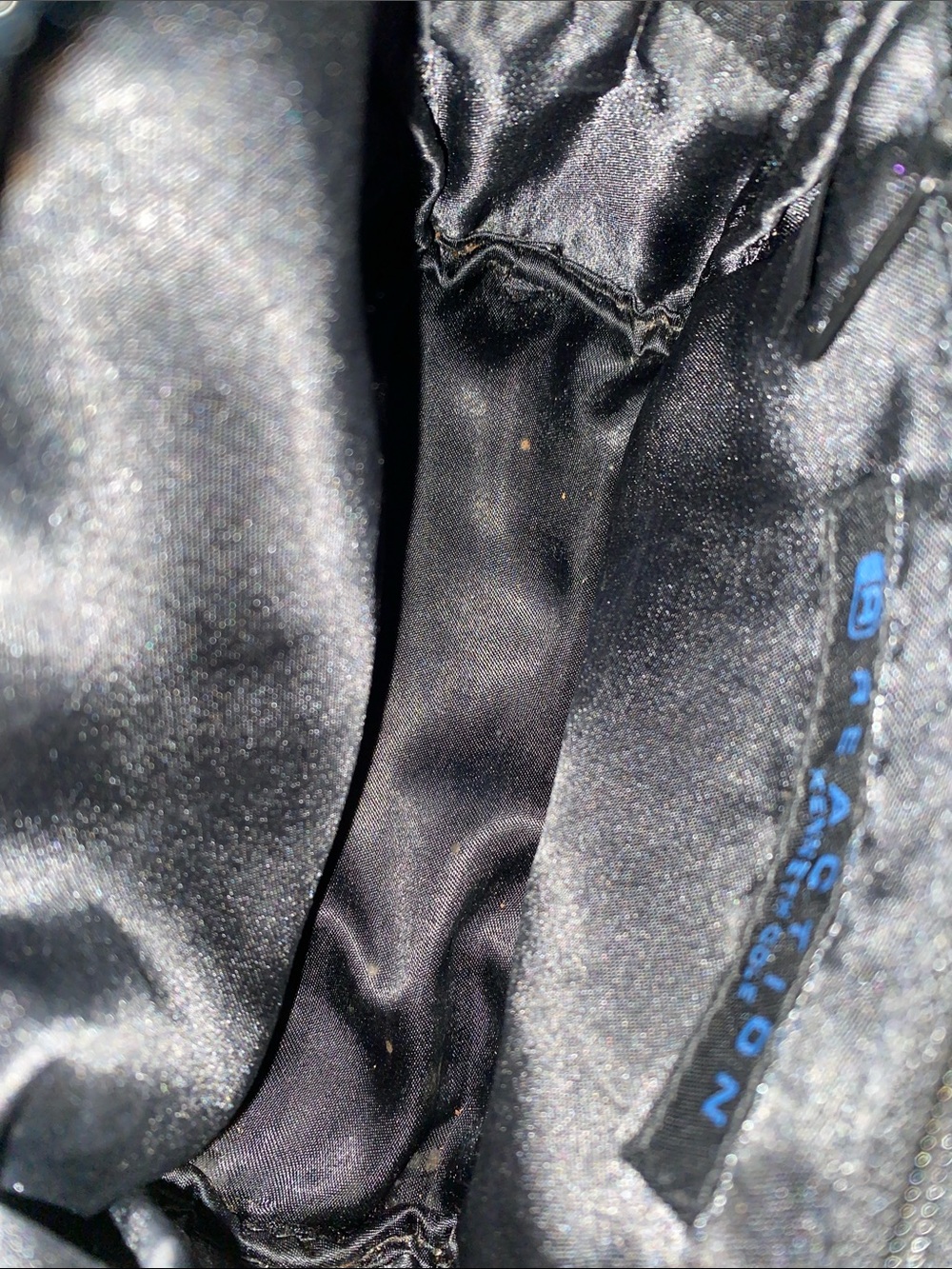 Vintage Black Purse Embroidered Sateen Handbag by Kenneth Cole Reaction - Picture 4 of 4